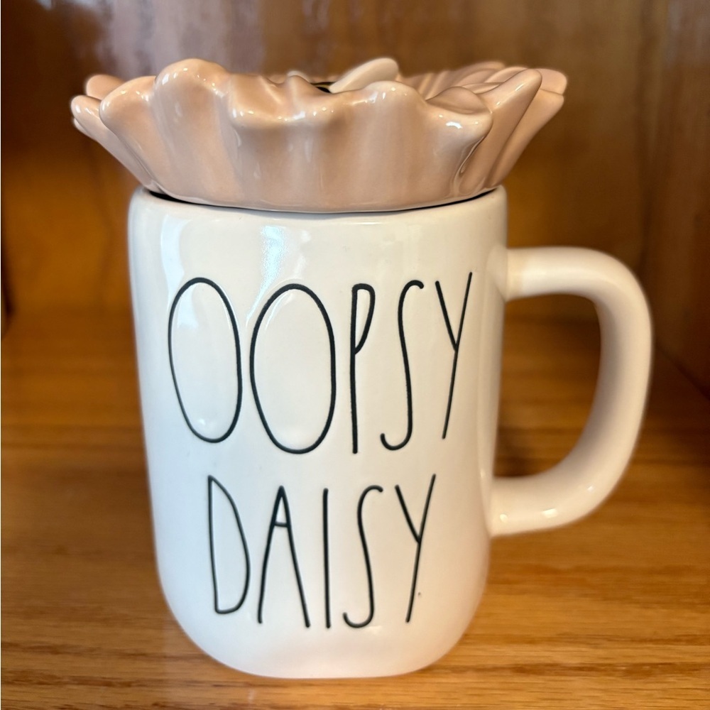 Rae Dunn Oops A Daisy Topper Mug